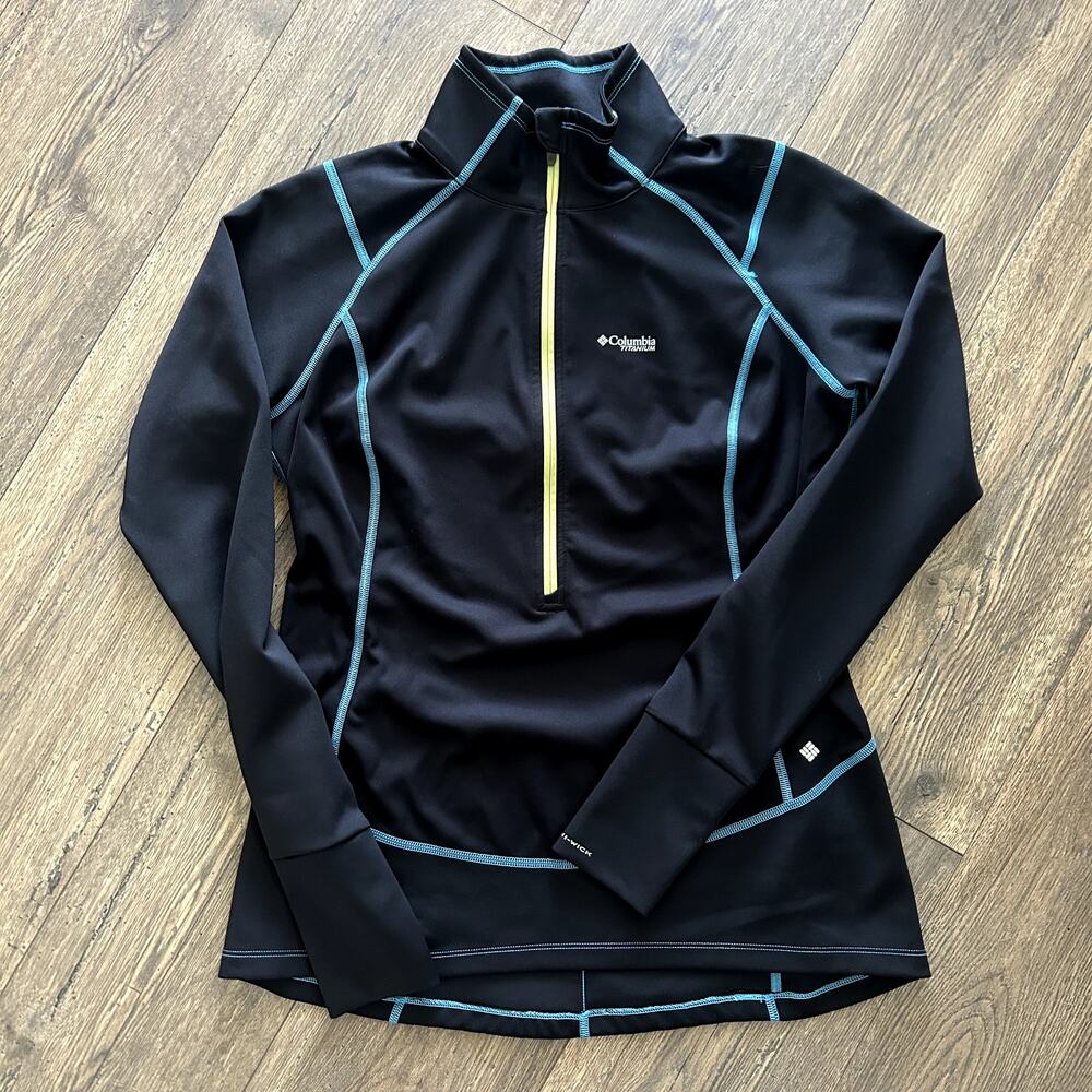 Columbia Women´s Windefend 1/2 Zip Black Running Bike Jacket Size L